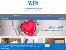 Tablet Screenshot of lawmedicalgrouppractice.co.uk